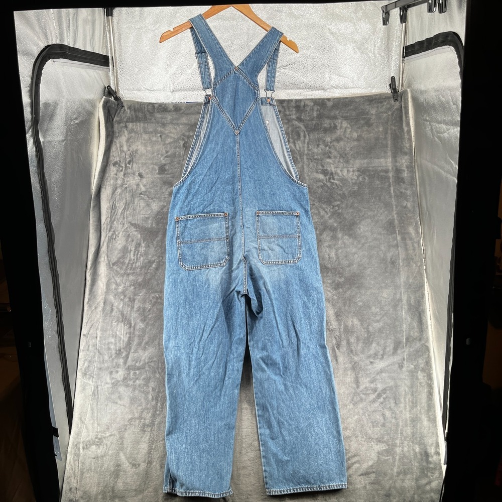 Old Navy Baggy Wide Leg Overalls Womens Sz 14 Light Wash Retro Country Boho EUC - Picture 7 of 9